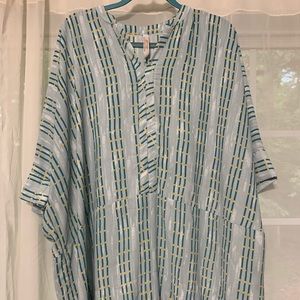 Turquoise Melissa McCarthy / Seven7 Tunic Top XL